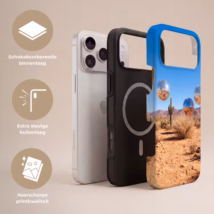 Telefoonhoesje Toughcase - Woestijn - Spiegelbal - Kunst — 3