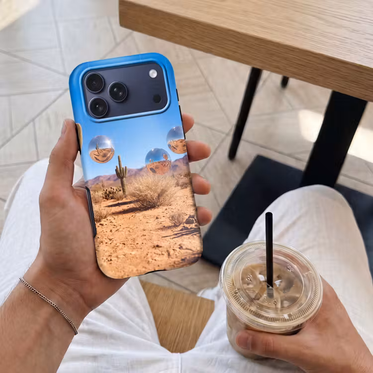 Telefoonhoesje Toughcase - Woestijn - Spiegelbal - Kunst — 4
