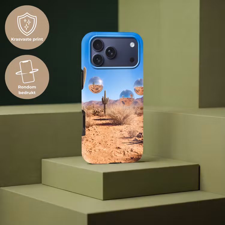 Telefoonhoesje Toughcase - Woestijn - Spiegelbal - Kunst — 7