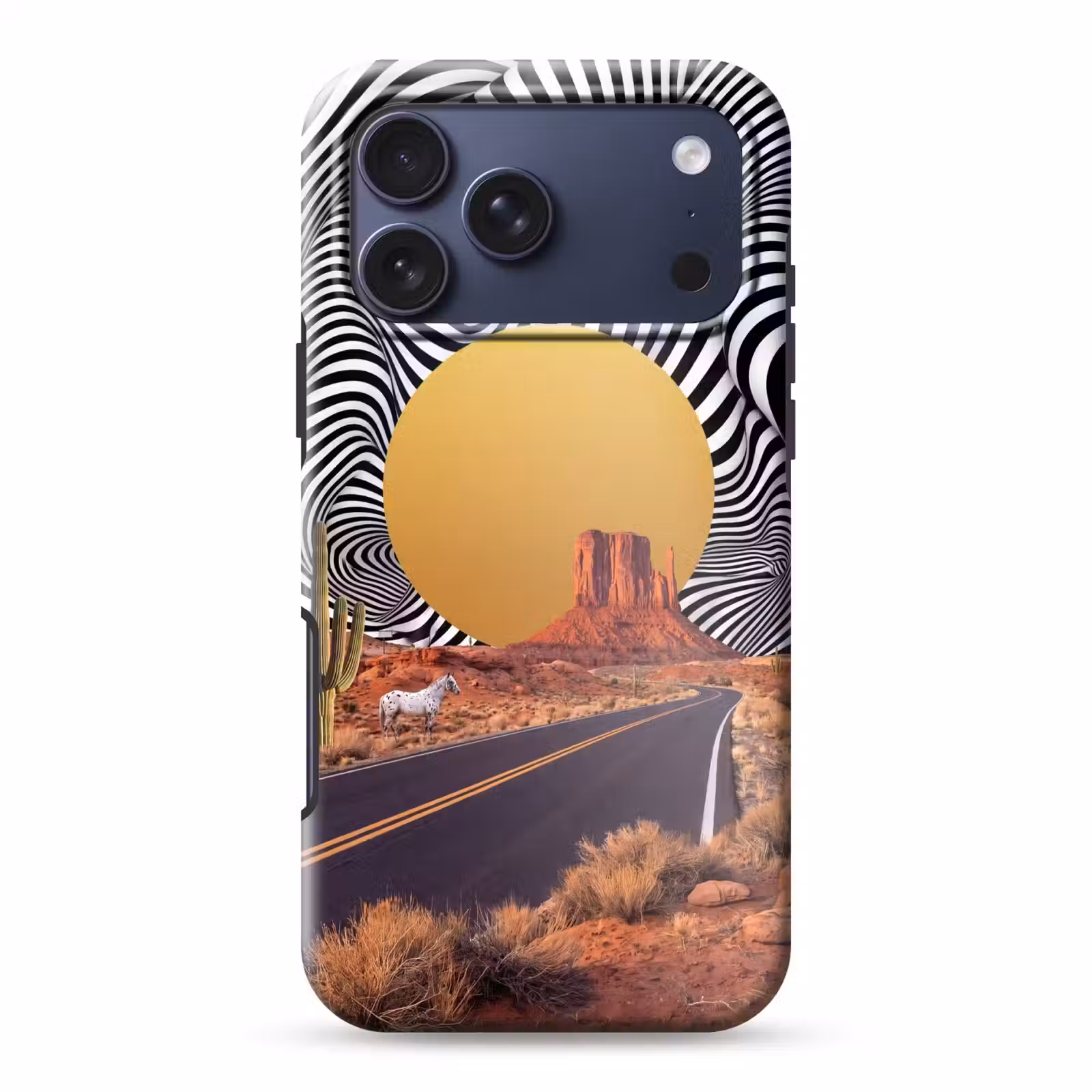 Telefoonhoesje Toughcase - Paard - Woestijn - Natuur — 1