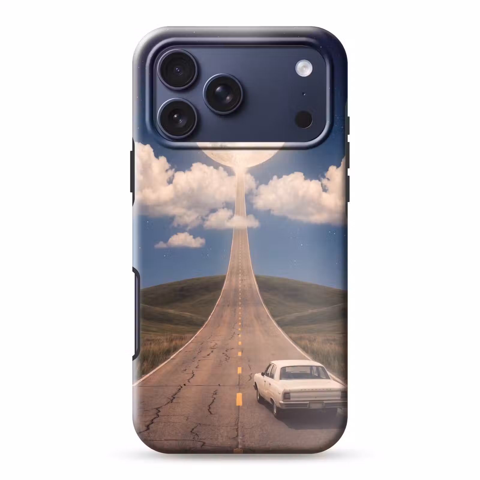 Telefoonhoesje Toughcase - Weg - Maan - Nacht — 1