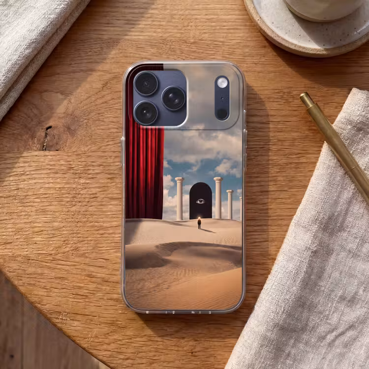 Telefoonhoesje Softcase - Droom - Woestijn - Oog — 2