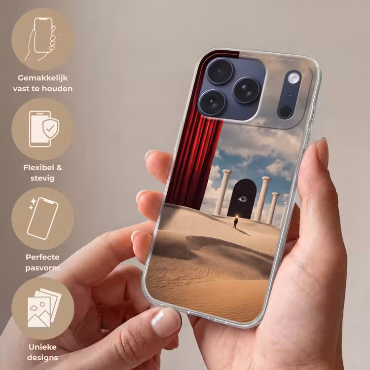 Telefoonhoesje Softcase - Droom - Woestijn - Oog — 4