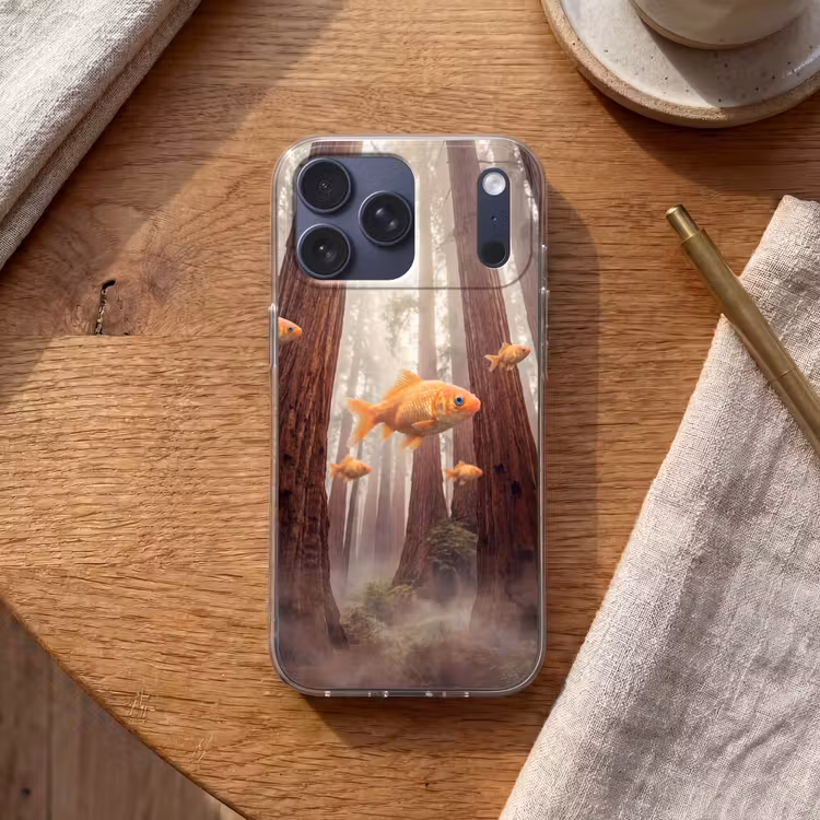 Telefoonhoesje Softcase - Vis - Bos - Fantasie — 2