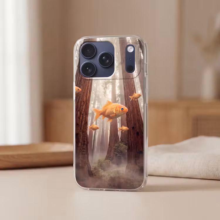 Telefoonhoesje Softcase - Vis - Bos - Fantasie — 3