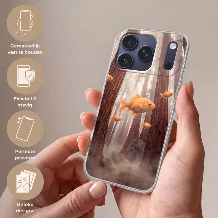 Telefoonhoesje Softcase - Vis - Bos - Fantasie — 4