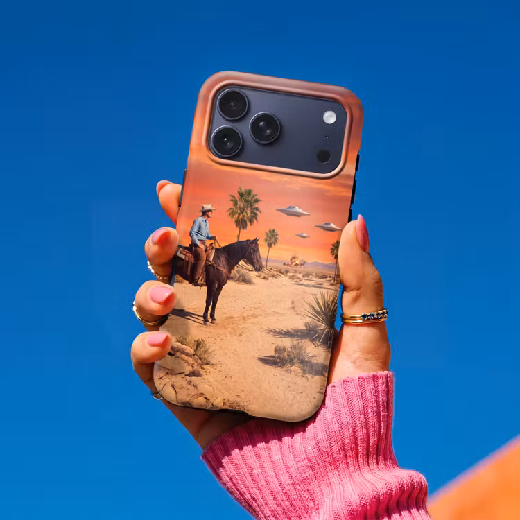 Telefoonhoesje Toughcase - Cowboy - Paard - Woestijn — 2