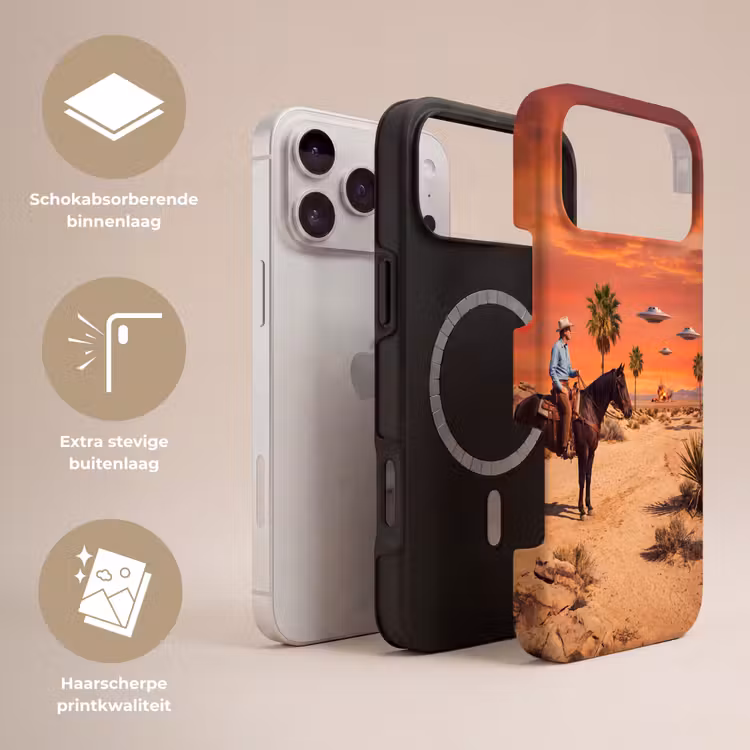 Telefoonhoesje Toughcase - Cowboy - Paard - Woestijn — 3