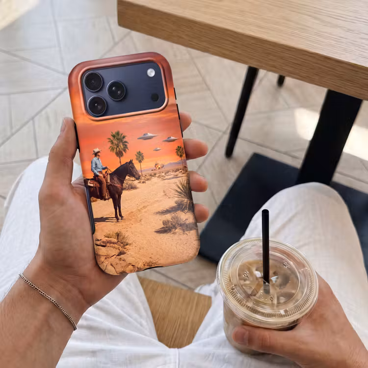 Telefoonhoesje Toughcase - Cowboy - Paard - Woestijn — 4