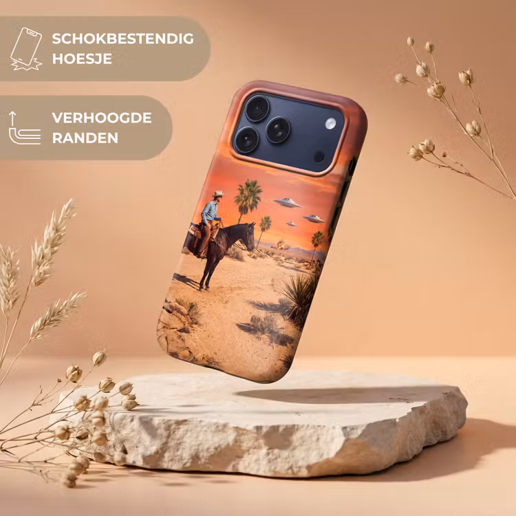 Telefoonhoesje Toughcase - Cowboy - Paard - Woestijn — 5
