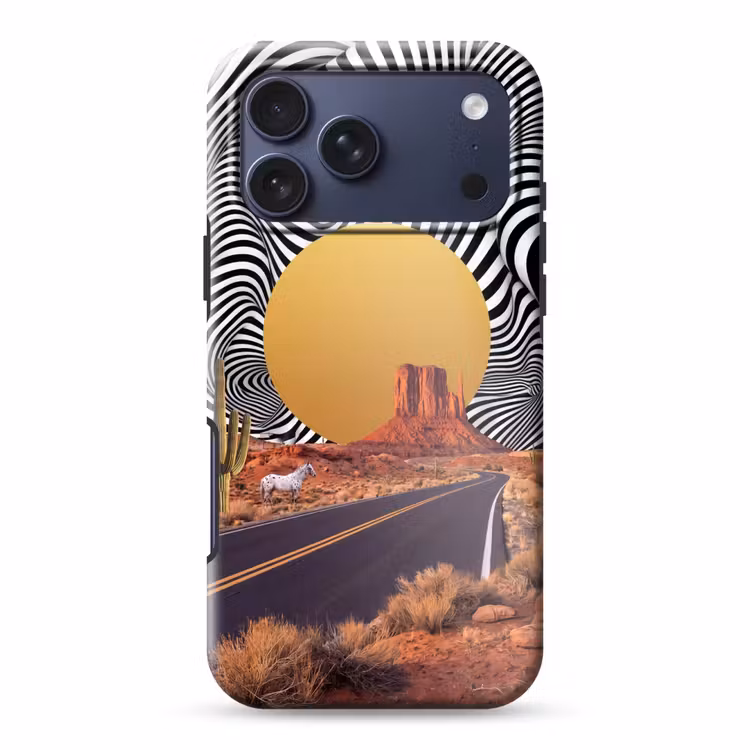Telefoonhoesje Toughcase - Paard - Woestijn - Natuur — 1