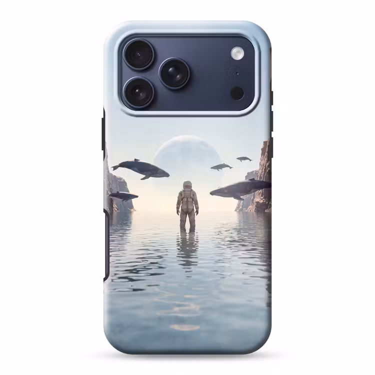 Telefoonhoesje Toughcase - Ruimtevaarder - Walvis - Fantasie — 1