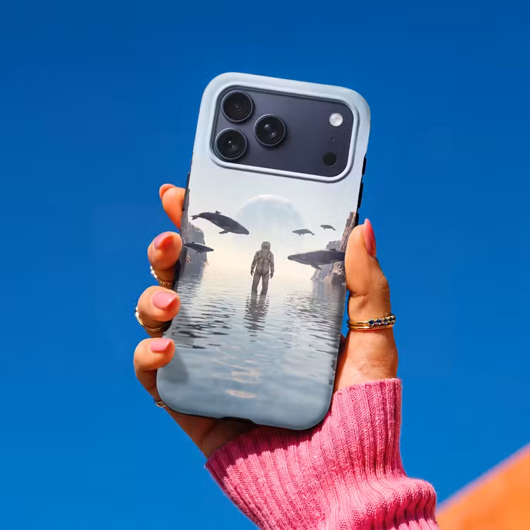 Telefoonhoesje Toughcase - Ruimtevaarder - Walvis - Fantasie — 2