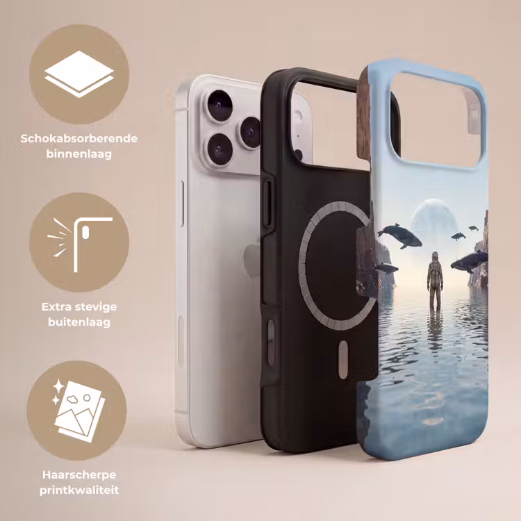 Telefoonhoesje Toughcase - Ruimtevaarder - Walvis - Fantasie — 3