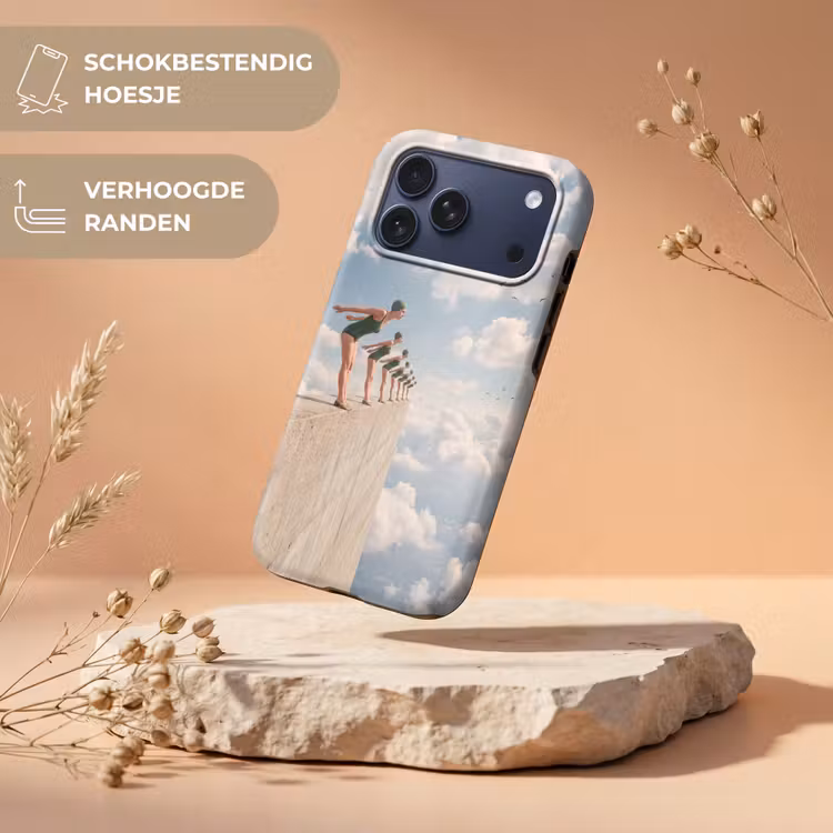 Telefoonhoesje Toughcase - Vrouwen - Duikhouding - Wolken — 5