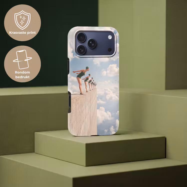Telefoonhoesje Toughcase - Vrouwen - Duikhouding - Wolken — 7