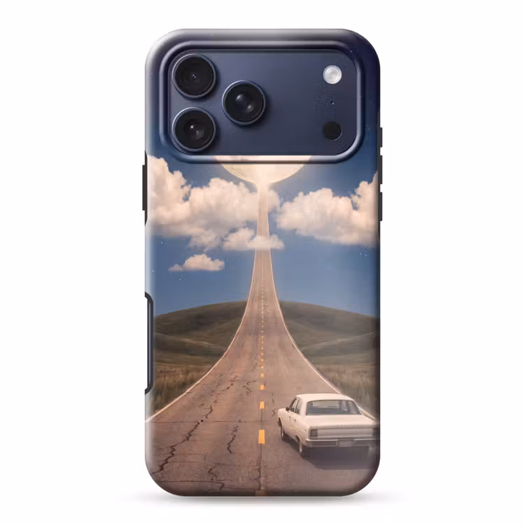 Telefoonhoesje Toughcase - Weg - Maan - Nacht — 1
