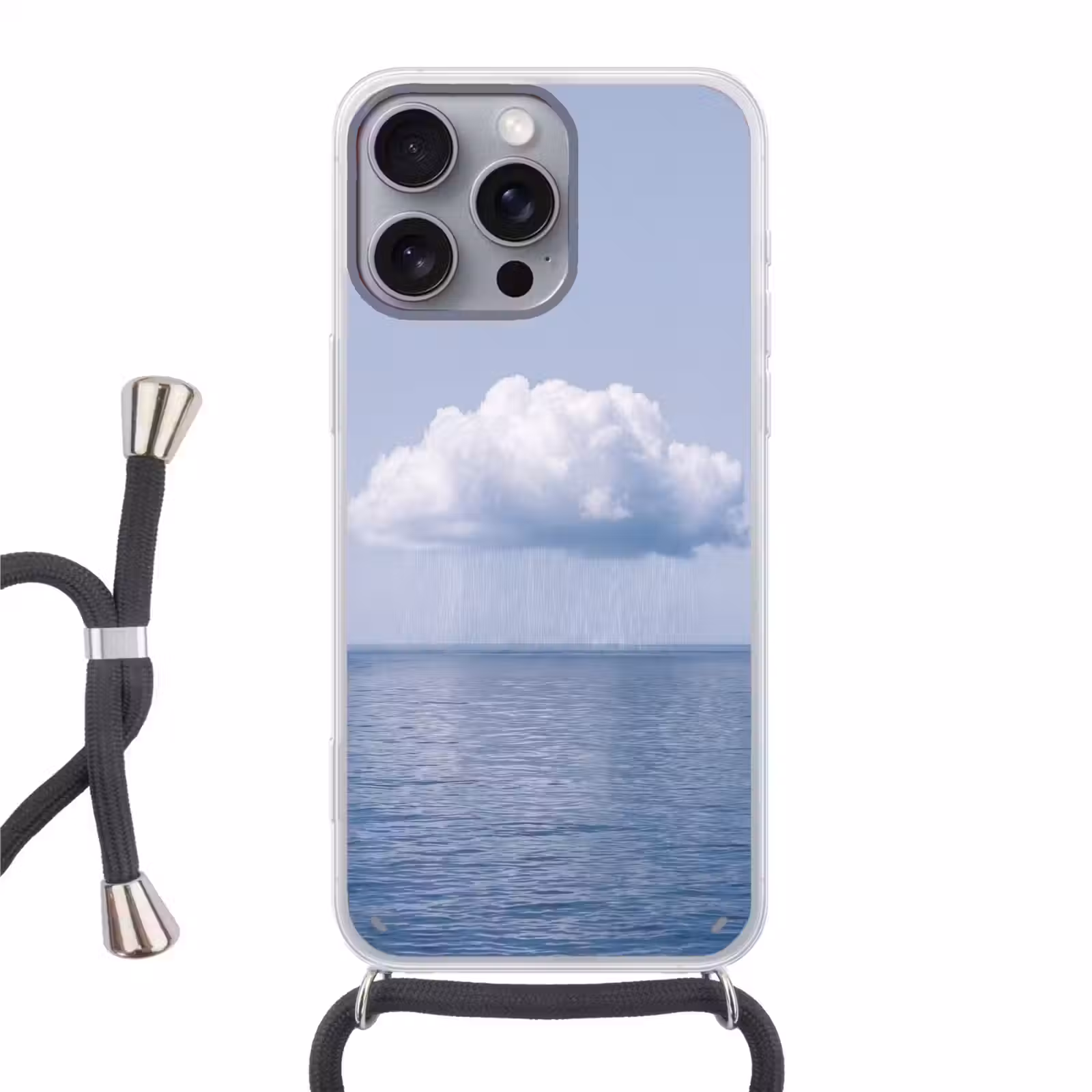 Telefoonhoesje met koord - Wolk - Regen - Natuur — 1