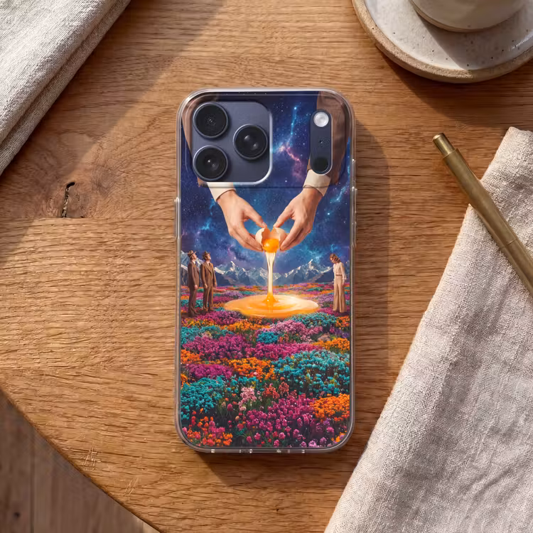 Telefoonhoesje Softcase - Handen - Ei - Surrealisme — 2