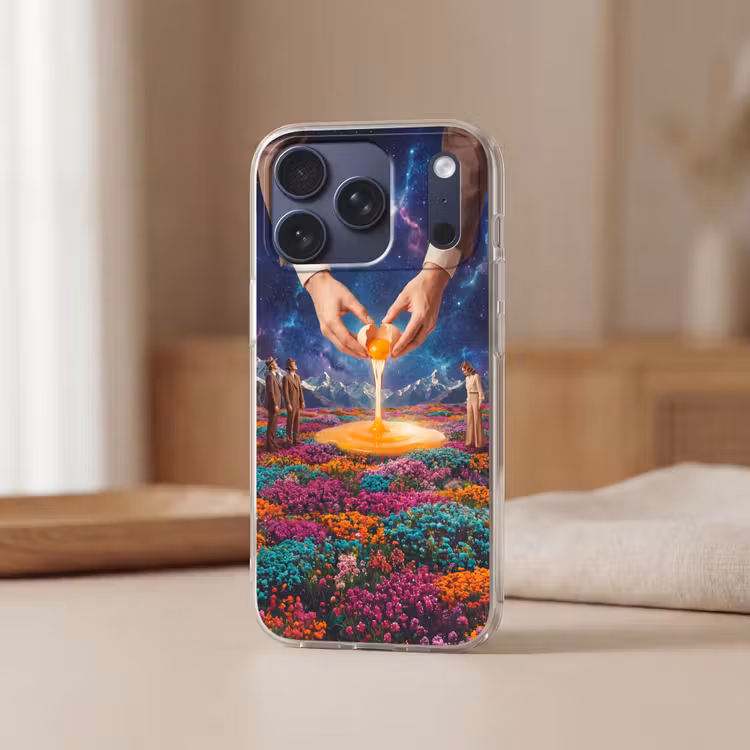 Telefoonhoesje Softcase - Handen - Ei - Surrealisme — 3