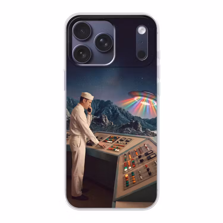 Telefoonhoesje Softcase - Man - Controlekamer - Strand — 1