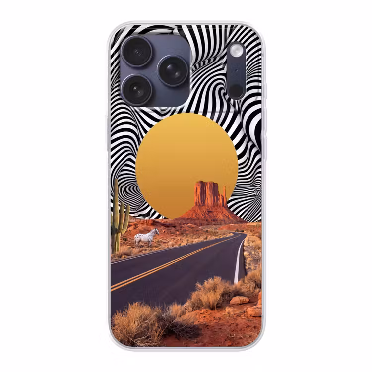 Telefoonhoesje Softcase - Paard - Woestijn - Natuur — 1