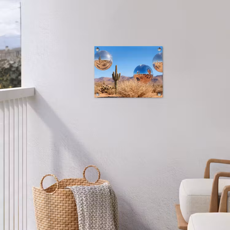 Tuinposter - Woestijn - Spiegelbal - Kunst — 3
