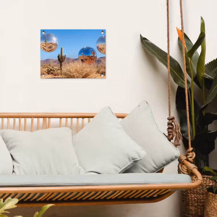 Tuinposter - Woestijn - Spiegelbal - Kunst — 5