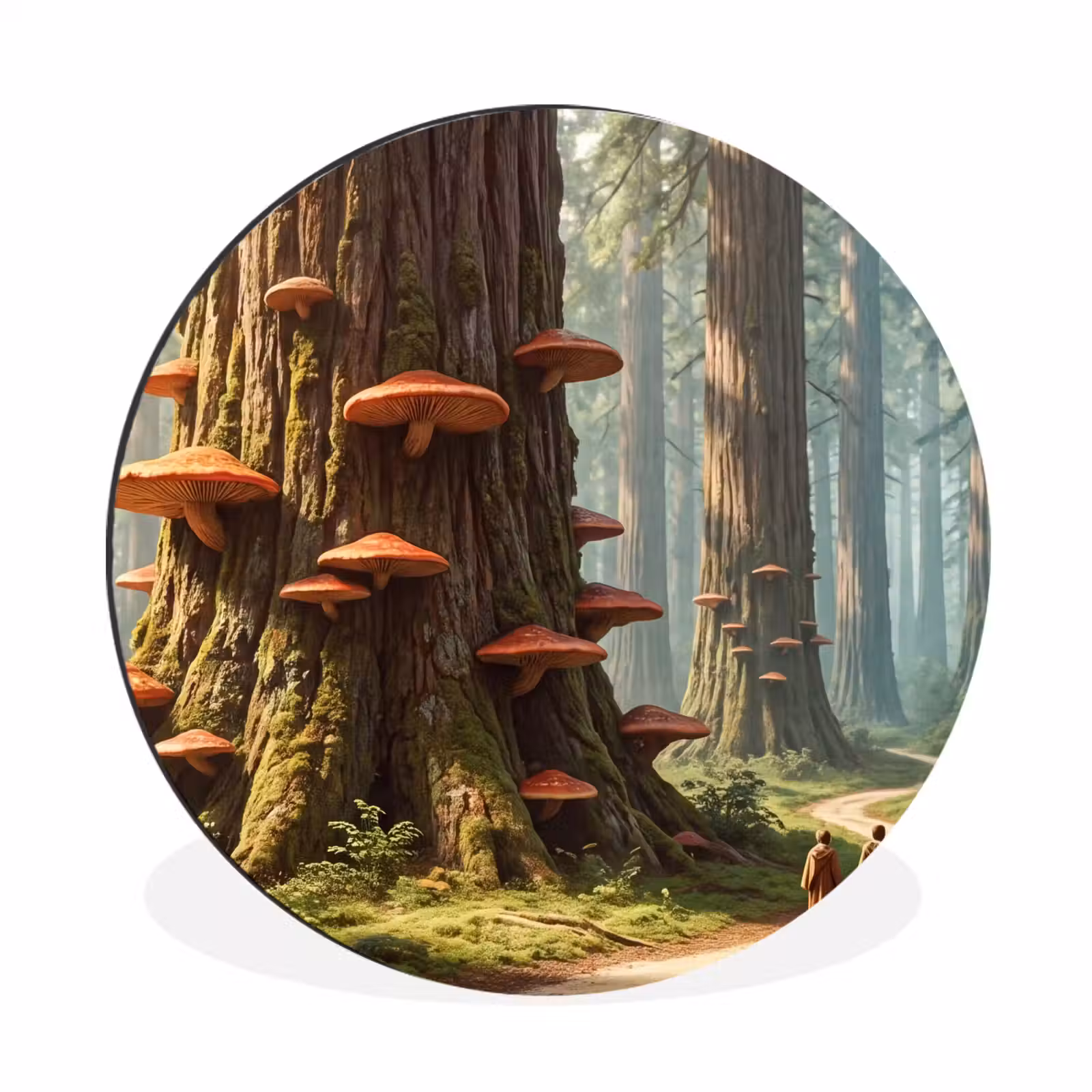 Wandcirkel - Aluminium - Bos - Bomen - Natuur — 1