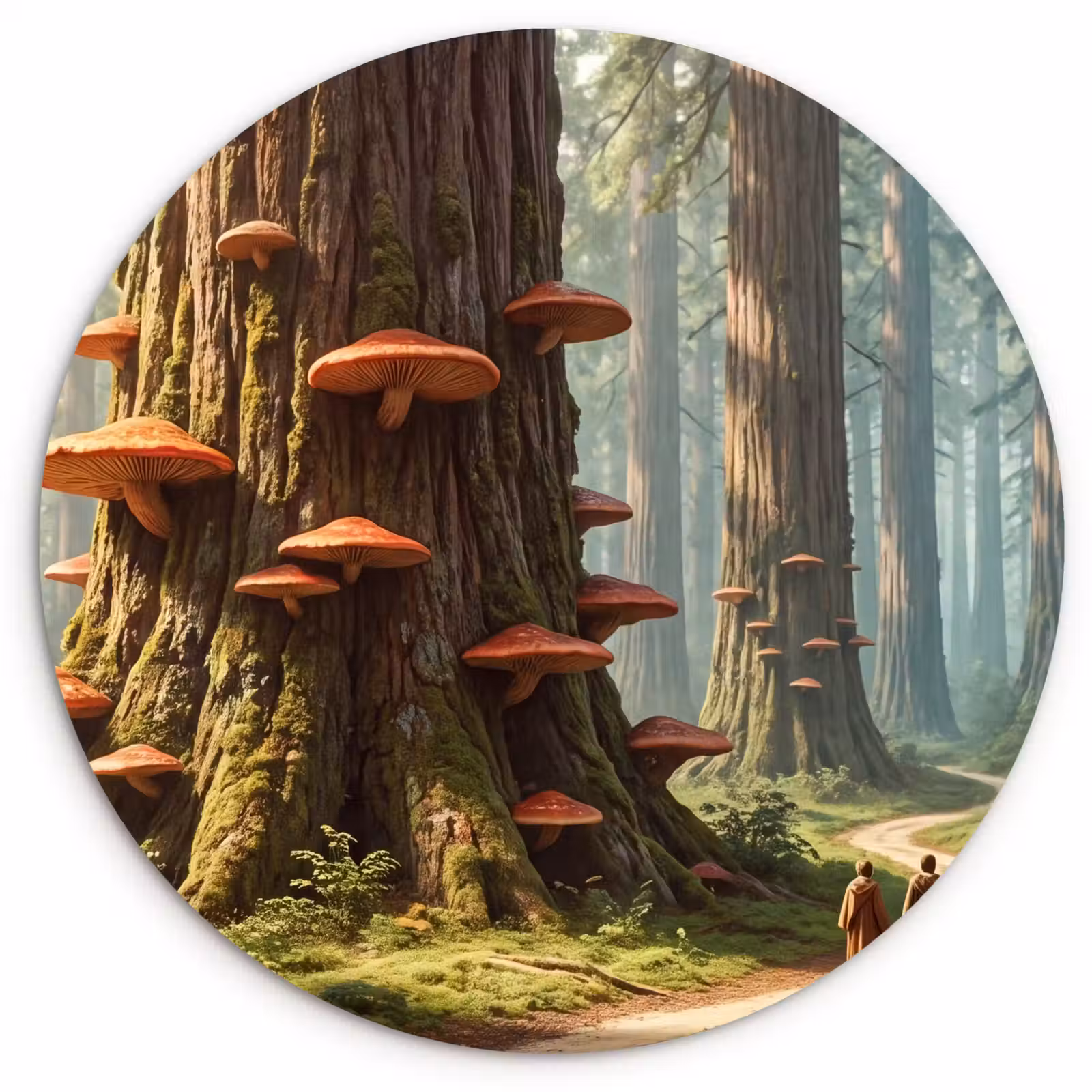 Wandcirkel - Glas - Bos - Bomen - Natuur — 1