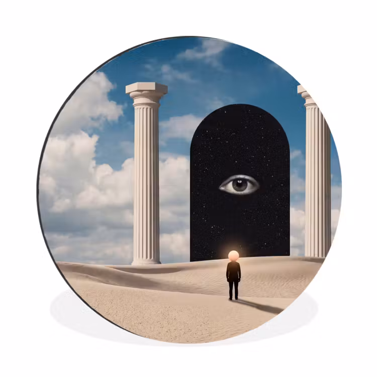 Wandcirkel - Aluminium - Droom - Woestijn - Oog — 1