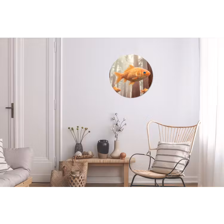 Wandcirkel - Aluminium - Vis - Bos - Fantasie — 2