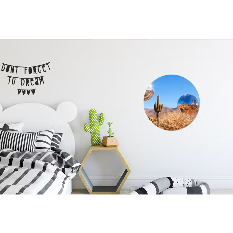 Wandcirkel - Aluminium - Woestijn - Spiegelbal - Kunst — 5