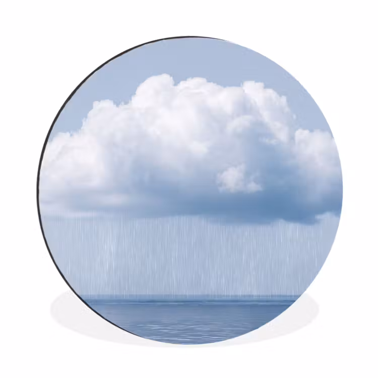 Wandcirkel - Aluminium - Wolk - Regen - Natuur — 1