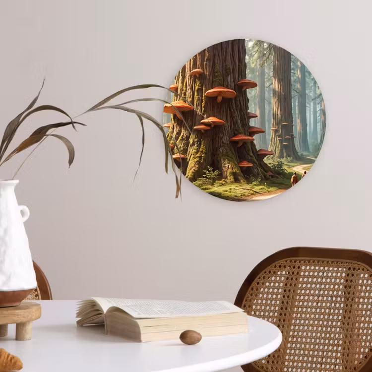 Wandcirkel - Glas - Bos - Bomen - Natuur — 4