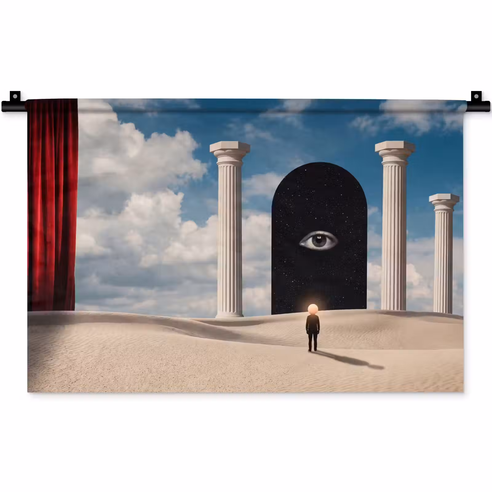 Wandkleed - Droom - Woestijn - Oog — 1