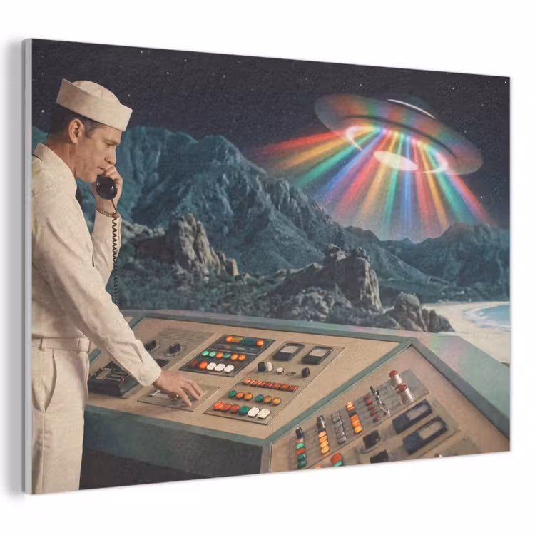 Akoestisch schilderij - Man - Controlekamer - Strand — 1