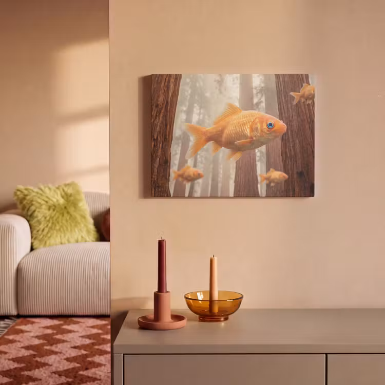 Akoestisch schilderij - Vis - Bos - Fantasie — 2