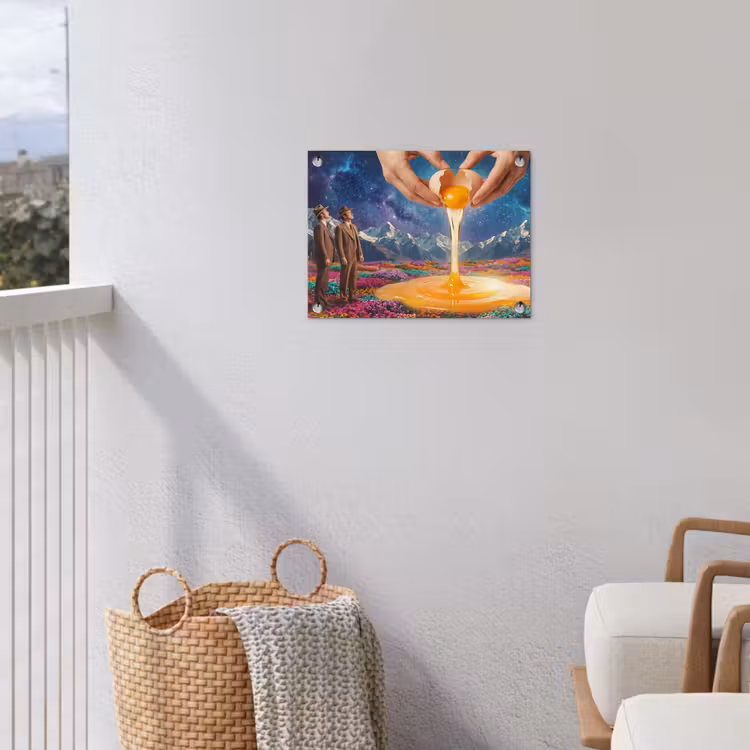 Tuinposter - Handen - Ei - Surrealisme — 3