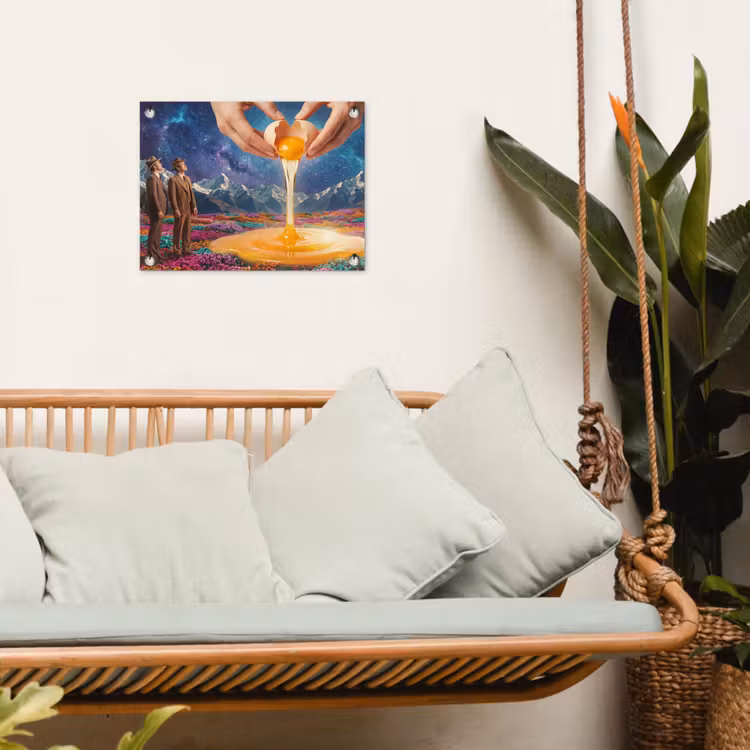 Tuinposter - Handen - Ei - Surrealisme — 5