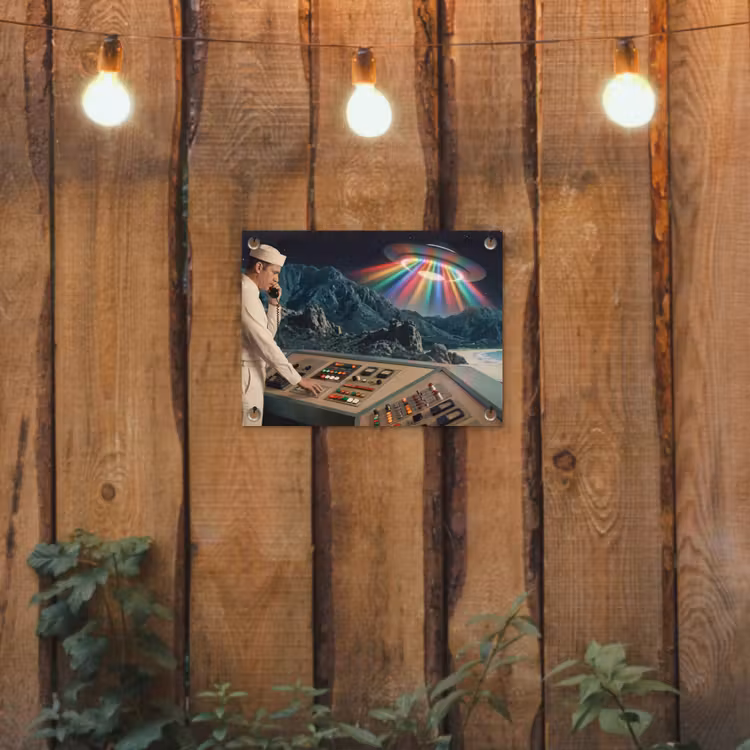Tuinposter - Man - Controlekamer - Strand — 2