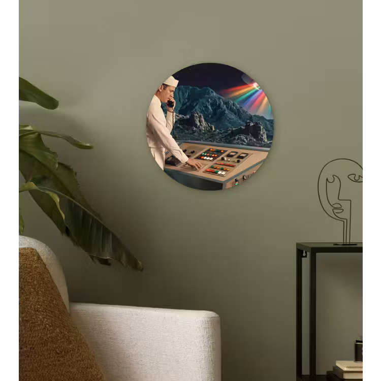 Wandcirkel - Glas - Man - Controlekamer - Strand — 3