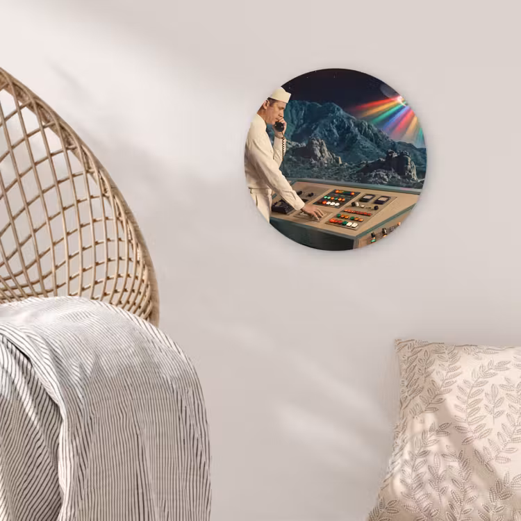 Wandcirkel - Glas - Man - Controlekamer - Strand — 5