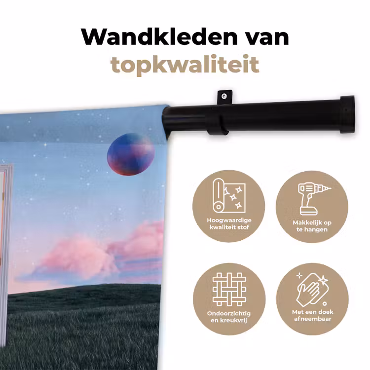 Wandkleed - Deur - Fantasie - Ruimte — 3