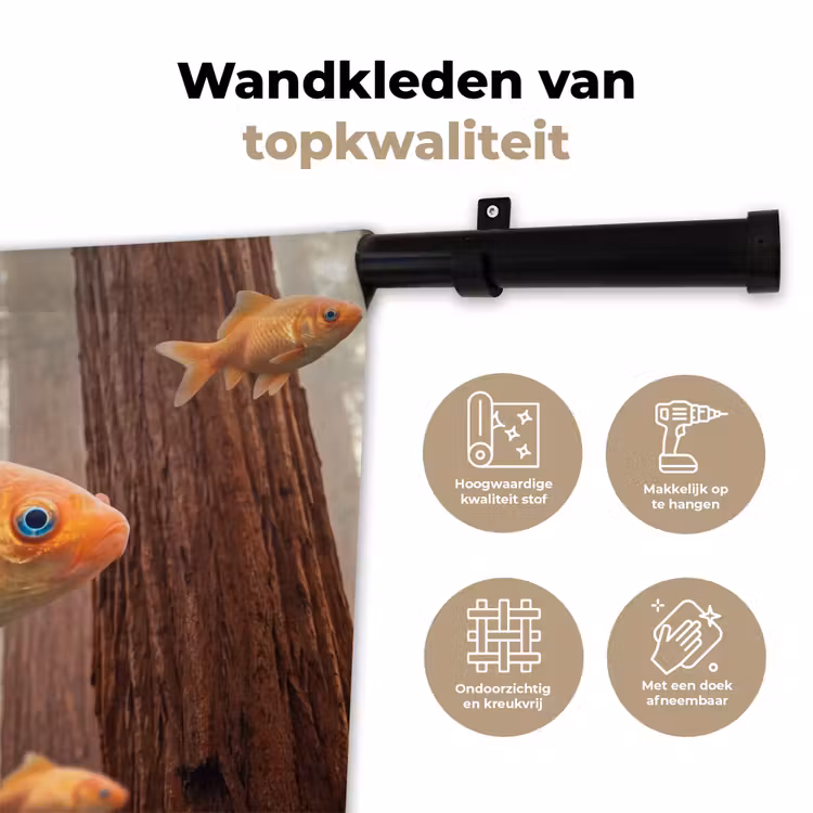 Wandkleed - Vis - Bos - Fantasie — 3
