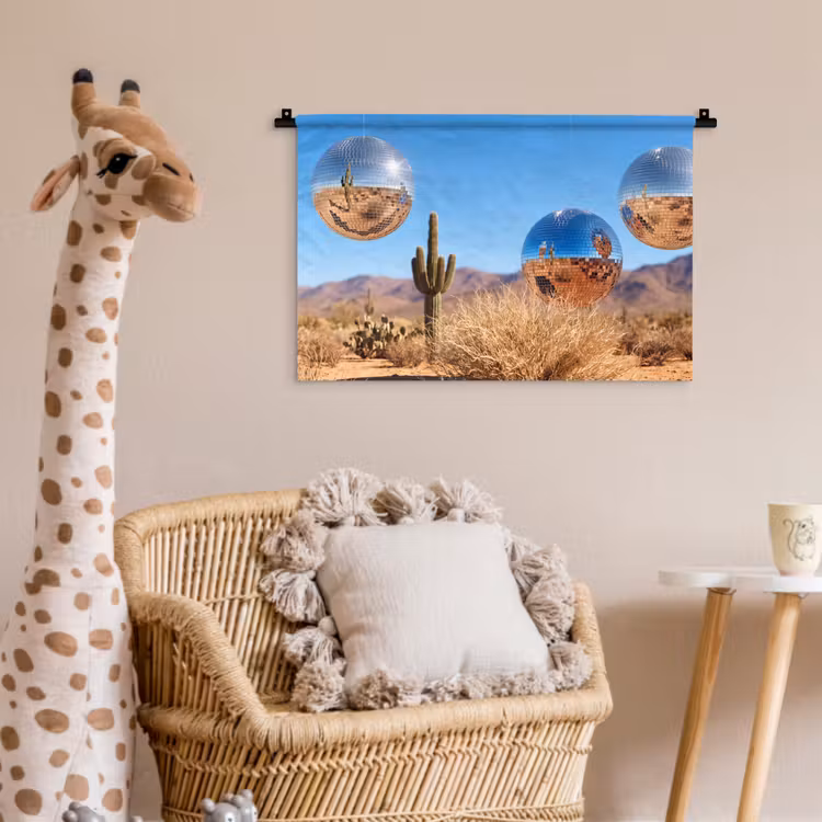 Wandkleed - Woestijn - Spiegelbal - Kunst — 5