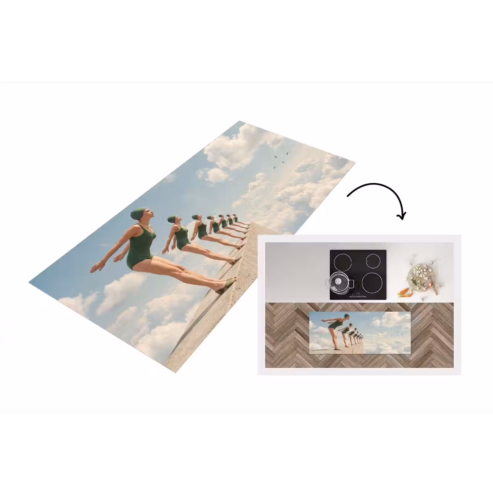 Keukenloper - Vrouwen - Duikhouding - Wolken — 1