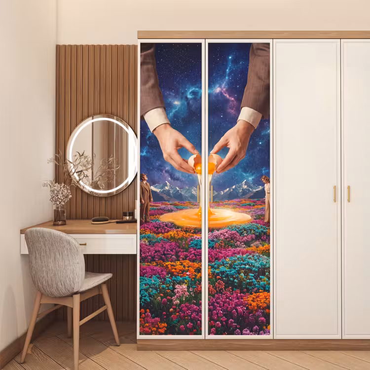 Deursticker - Handen - Ei - Surrealisme — 5