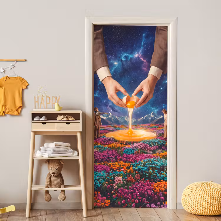 Deursticker - Handen - Ei - Surrealisme — 6