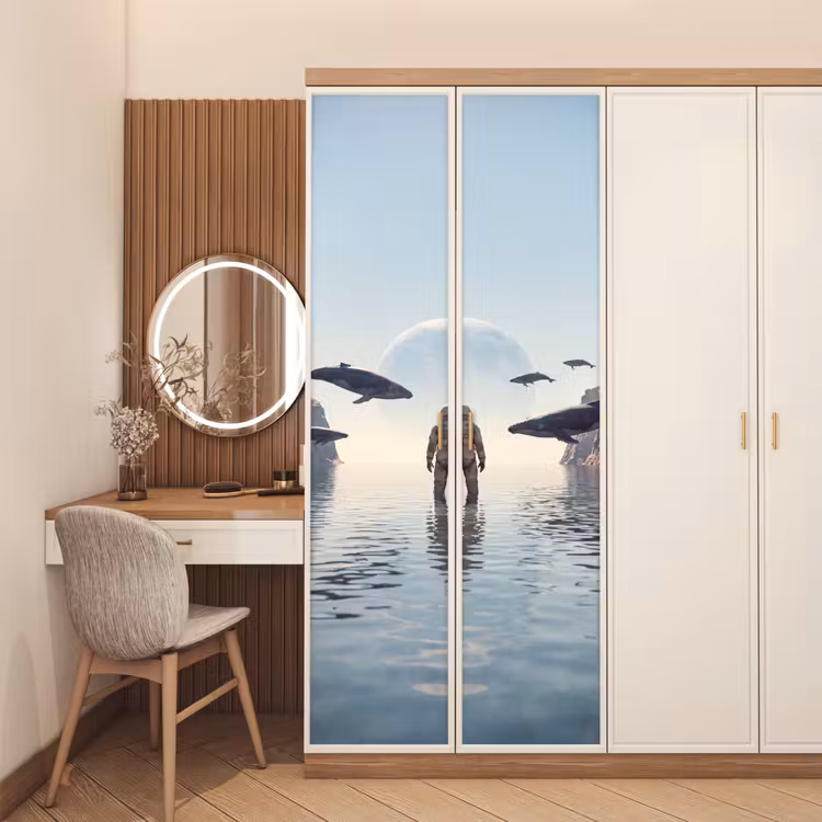 Deursticker - Ruimtevaarder - Walvis - Fantasie — 5
